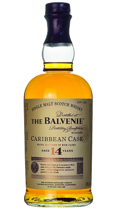 Balvenie 14 Ani Caribbean Cask Single Malt Whisky 0.7L